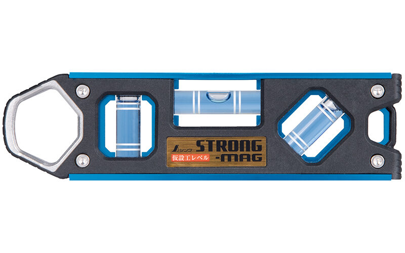 仮設工レベル　ＳＴＲＯＮＧ－ＭＡＧ１５０㎜　ブルー　マグネット付