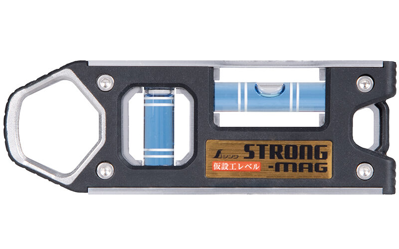 仮設工レベル　ＳＴＲＯＮＧ－ＭＡＧ１００㎜　シルバー　マグネット付
