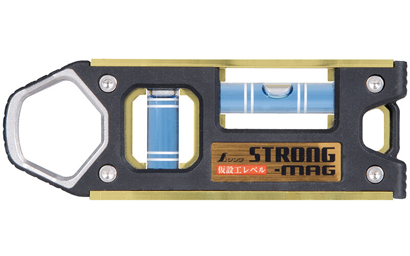仮設工レベル　ＳＴＲＯＮＧ－ＭＡＧ１００㎜　ゴールド　マグネット付