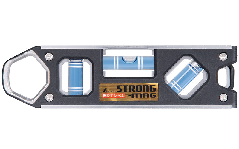 仮設工レベル　ＳＴＲＯＮＧ－ＭＡＧ１５０㎜　シルバー　マグネット付