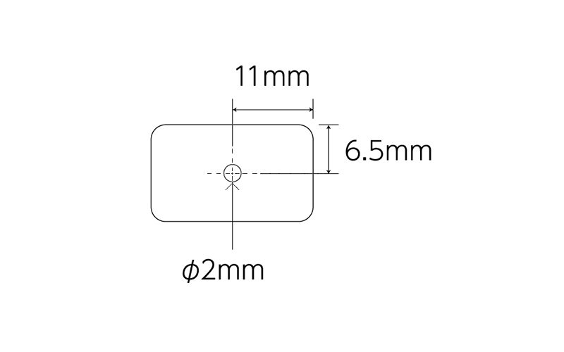 マグチップ  ヨーク付  角型  Ｅ－１  １３×２２㎜  ２ヶ入