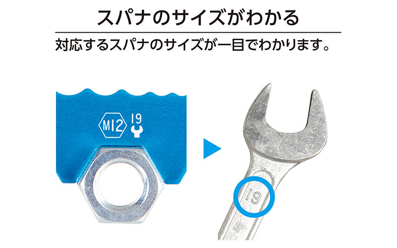 ボルト・ナットゲージ　アルミ製ブルー
