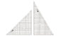 三角定規  アクリル製  ３０㎝  方眼目盛付  ２枚組を表示