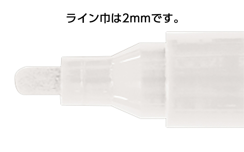 工事用  ペイントマーカー  中字  丸芯  白  ６本入