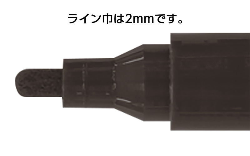 工事用  ペイントマーカー  中字  丸芯  黒  ６本入