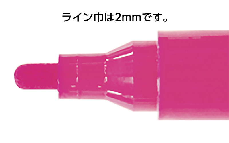 工事用  ペイントマーカー  中字  丸芯  蛍光ピンク  １０本入