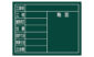 スチールボード「８項目」横１１×１４㎝グリーンを表示