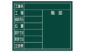 スチールボード「８項目」横１４×１７㎝グリーンを表示